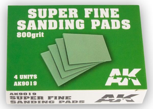 AK-9019 AK INTERACTIVE Super Fine Sanding Pads 800 grit.4 units