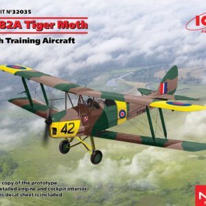 32035 1/32 D.H. 82A Tiger Moth, British Training Aircraft (100% new molds) ICM