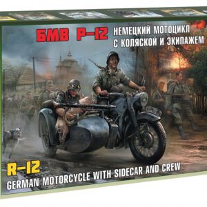 3607 1/35 R12 German Motorcycle with Sidecar and Crew ZVEZDA