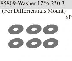 85809 RADIOKONTROL RK Washer 17*6.2*0.3 for diff. mount (6 pc)
