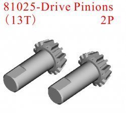 81025 HSP RK Drive pinions (2 pc) RADIOKONTROL