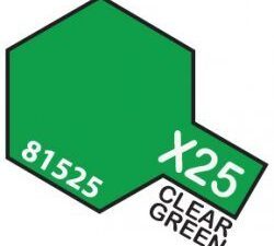 X-25 Clear Green TAMIYA 81525 MINI 10ml colore acrilico