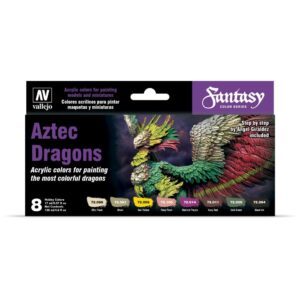 AV72306  Aztec Dragons (8 colori) Vallejo GAME Color Game Color SET 17ml by Angel Giraldez