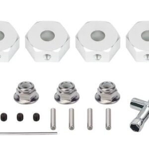 12mm wheel hex adapters + lock nuts for Arrma 1/10 (Aluminium) ARAC9473 per Vorteks, Senton, Granite, Big Rock and Typhon