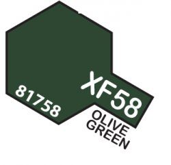 XF-58 Olive Green TAMIYA 81758 MINI 10ml Colore Acrilico Opaco Verde oliva