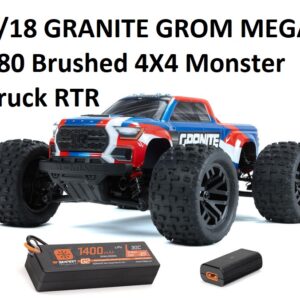 ARA2102T1 1/18 GRANITE GROM MEGA 380 Brushed 4X4 Monster Truck RTR