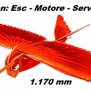 15332 Aereomodello Funky Bird (Combo) rosso 1170 mm Pichler Servi+Esc+Motore